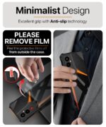 Shock Proof Clear Protective Back Case for Tecno Pova 4 Pro - AirEDGE Technology | 360 Degree Camera Protection | Transparent Hybrid Back Case Mobile Cover - Black - Image 3