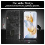 Shock Proof Flip Cover Back Case for Honor 90 5G | Magnetic Wallet Leather Case with Stand - Image 3