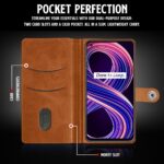 Shock Proof Flip Cover Back Case for Realme Narzo 30 5G, 9, 8, 8S | Magnetic Wallet Leather Case with Stand - Image 4