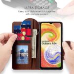 Shock Proof Flip Cover Back Case for Samsung Galaxy A04 | Magnetic Wallet Leather Case with Stand - Image 3