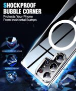 Ultra-Hybrid Back Case Cover for Samsung Galaxy S24 Ultra 5G | Compatible with MagSafe | Drop and Camera Protection | Shock Proof Crystal Clear Mobile Back Case (PC+TPU, Transparent) - Image 7