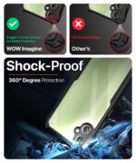 Shock Proof Clear Back Cover Case Mobile Cover for Samsung Galaxy A05 | Galaxy F05 | Galaxy M05 (Hard | Hybrid PC + TPU | Full Armour Device & Camera Protection | Black) - Image 4