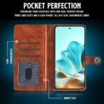 Shock Proof Flip Cover Back Case for Moto Edge 60 Fusion | Magnetic Wallet Leather Case with Stand - Image 3