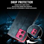 Shock Proof Flip Cover Back Case for Motorola Moto G84 5G | Magnetic Wallet Leather Case with Stand - Image 8