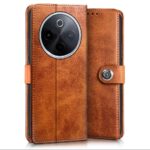 Shock Proof Flip Cover Back Case for Iqoo Z10 5G | Magnetic Wallet Leather Case with Stand - Image 2