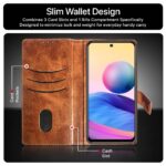Shock Proof Flip Cover Back Case for Xiaomi Redmi Note 10 | Magnetic Wallet Leather Case with Stand - Image 4