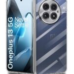 1+OnePlus 13 5G for Raised Bumps for Camera Protection Shockproof TPU Silicone Back Case Mobile Cover Transparent