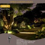 Warm White 3000k LED Landscape Lighting for Yard and Garden, 10 Watt Outdoor Garden Spike Light, IP65 Waterproof, Pack of 1 - Image 2