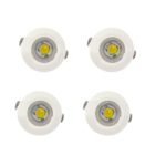 1 Watt LED COB/Spot Light/Button Light with Included Driver - Energy-efficient Lighting Solutions (Pak of 4)