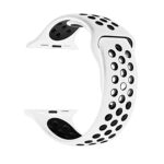 42/44/45 mm Dotted Strap Compatible with FIRE_BOLT Ring, APPL SERIES 7 /6/5/4/3/2/1/SE, 44 mm Silicone Watch Strap (WHITE&BLACK)