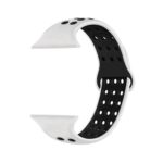 42/44/45 mm Dotted Strap Compatible with FIRE_BOLT Ring, APPL SERIES 7 /6/5/4/3/2/1/SE, 44 mm Silicone Watch Strap (WHITE&BLACK) - Image 2