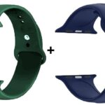 42/44/45 mm Strap Compatible with FIRE_BOLT Ring, APPL SERIES 7 /6/5/4/3/2/1/SE, 44 mm Silicone Watch Strap (Greent Blue)