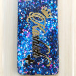 Custom 4D Hard Back Case - Blue & Gold | Print Your Own Name Design