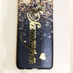 Custom 4D Hard Back Case - Gold & Black | Print Your Own Name Design