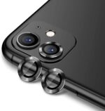 Protect the camera ring lens protector (Tempered Glass) Black Colour for Apple iPhone 7 / 8 (Black)