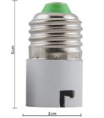 Converter E27 to B22 Screw Base Socket Holder and Light Bulb Adapter (White) Pack of 2 - Image 4