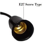 Bulb Holder with Flexible Wire and 2-Pin Plug for Multipurpose Use, Screw Type E27 LED Bulb Holder - Image 2