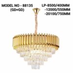 Gold Shine Bright with Modern Crystal Chandelier Pendant Light for Your Living Room Size 400mm - Model On 8135