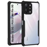 Transparent Shockproof Crystal Clear Back Cover Case for Redmi 12 5G / Poco M6 Pro 5G