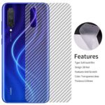 3D Carbon Fiber Transparent Sticker Skin for Xiaomi Redmi Note 9 Pro Max - Screen Guard & Back Protector