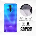 3D Carbon Fiber Transparent Sticker Skin for Xiaomi Redmi 10 Prime - Screen Guard & Back Protector