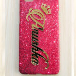 ustom 4D Hard Back Case - Pink & Gold | Print Your Own Name Design