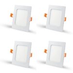 LED Light Recessed/False Ceiling/Concealed , 1 to 24 Watt Panel Light Indoor Use at Home and Office- Square (WW,W,NW)