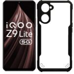 IQOO Z9 Lite 5G Shockproof Back Cover - Black & Transparent