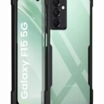 Samsung Galaxy F15 5G Shockproof Back Cover - Black & Transparent