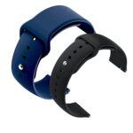 42/44/45 mm Strap Compatible with FIRE_BOLT Ring, APPL SERIES 7 /6/5/4/3/2/1/SE, 44 mm Silicone Watch Strap (Black, Light Blue)