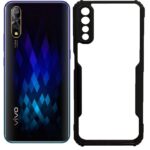 Vivo S1/Z1x Shockproof Back Cover - Black & Transparent