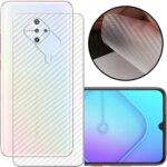 3D Carbon Fiber Transparent Sticker Skin for Xiaomi Redmi Note 10s - Screen Guard & Back Protector