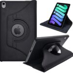 Apple iPad Mini 7 Rotate 360 Degree Flip Cover | Leather Finish | Black