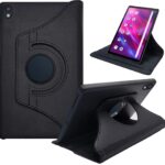 Lenovo K10 Rotate 360 Degree Flip Cover | Leather Finish | Black