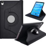 Lenovo M8 3rd Generation Rotate 360 Degree Flip Cover | Leather Finish | Black