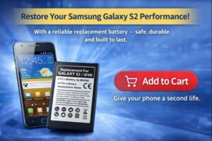 Replacement battery for Samsung Galaxy S2 i9100 long lasting and safe 