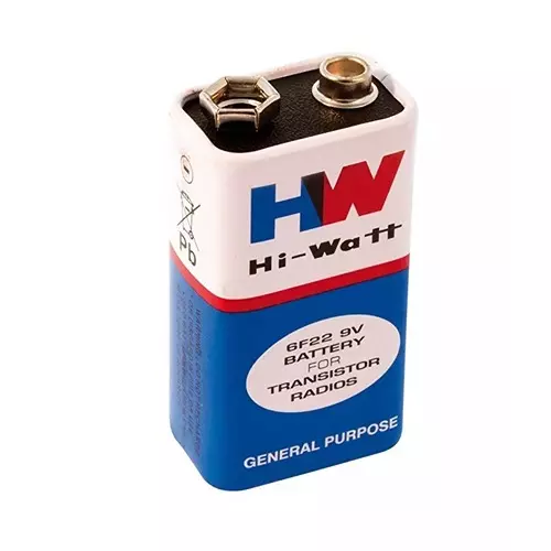 Hi-Watt 9V Battery Cell (6F22)