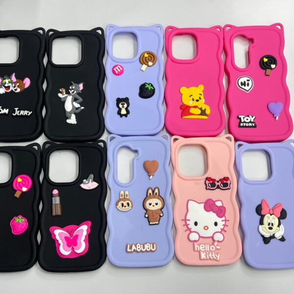 Silicon Cartoon Ear Case 3D Cute Soft Silicone Back Cover