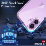 Ultra Hybrid Crystal Clear Back Cover for iPhone 17 – Shockproof Transparent Case with Hard Back & TPU Bumper - Image 5
