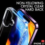 Ultra Hybrid Crystal Clear Back Cover for iPhone 17 – Shockproof Transparent Case with Hard Back & TPU Bumper - Image 3