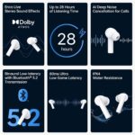 Oppo Enco Air2i Wireless Earbuds with Mic, Fast Charging & 28H Battery (Moonlight White) - Image 2