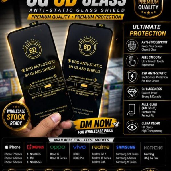 6D Tempered Glass for Mobile Phone